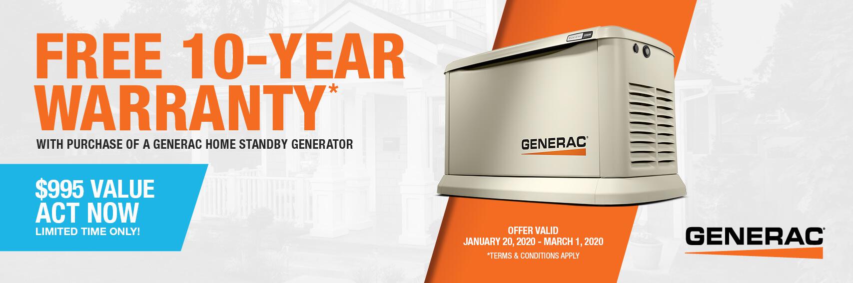 Homestandby Generator Deal | Warranty Offer | Generac Dealer | Hayes, VA